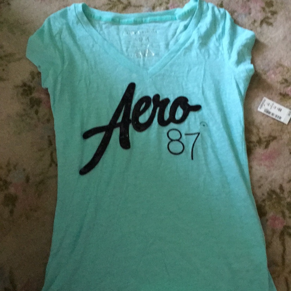 Aeropostale Mint V Neck  NWT